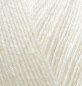 Купить пряжу ALIZE SuperWash 100 цвет 01 кремовый - интернет магазин МелОптЯрн