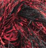 Купить пряжу ALIZE Decofur цвет 1381 черный-красный - интернет магазин МелОптЯрн