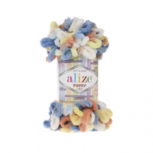 Купить пряжу ALIZE Puffy color цвет 5866 - интернет магазин МелОптЯрн