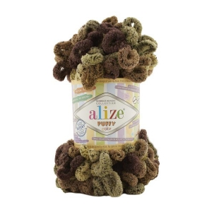 Купить пряжу ALIZE Puffy color цвет 6257 - интернет магазин МелОптЯрн