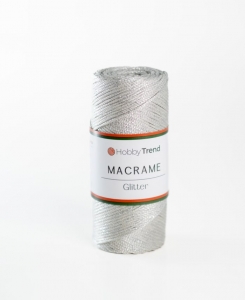 Купить пряжу Hobbytrend Macrame Glitter  цвет 010 - интернет магазин МелОптЯрн