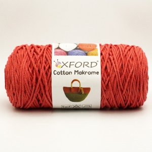 Купить пряжу Oxford  Cotton macrome  цвет Морковь  - интернет магазин МелОптЯрн