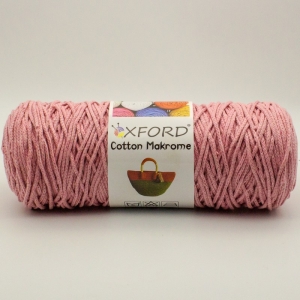 Купить пряжу Oxford  Cotton macrome  цвет Сухая роза  - интернет магазин МелОптЯрн