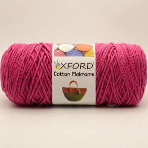 Купить пряжу Oxford  Cotton macrome  цвет Фуксия  - интернет магазин МелОптЯрн