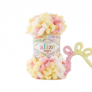 Купить пряжу ALIZE Puffy color цвет 6369 - интернет магазин МелОптЯрн