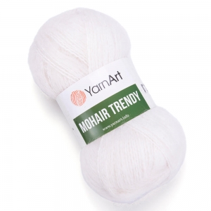 Купить пряжу YarnArt Mohair Trendy  цвет 101 - интернет магазин МелОптЯрн